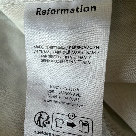 Reformation Andi Linen Maxi skirt in Slate Check, size 4 - Picture 7 of 8